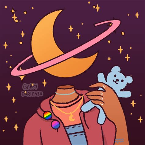 The background is solid blue toned grey] [Image Description 2: a <strong>picrew</strong> of Kay, who has brown skin and her eyes are closed in a smile, black hair in <strong>space</strong> buns, and a yellow shirt with white lapels and sleeves. . Space picrew